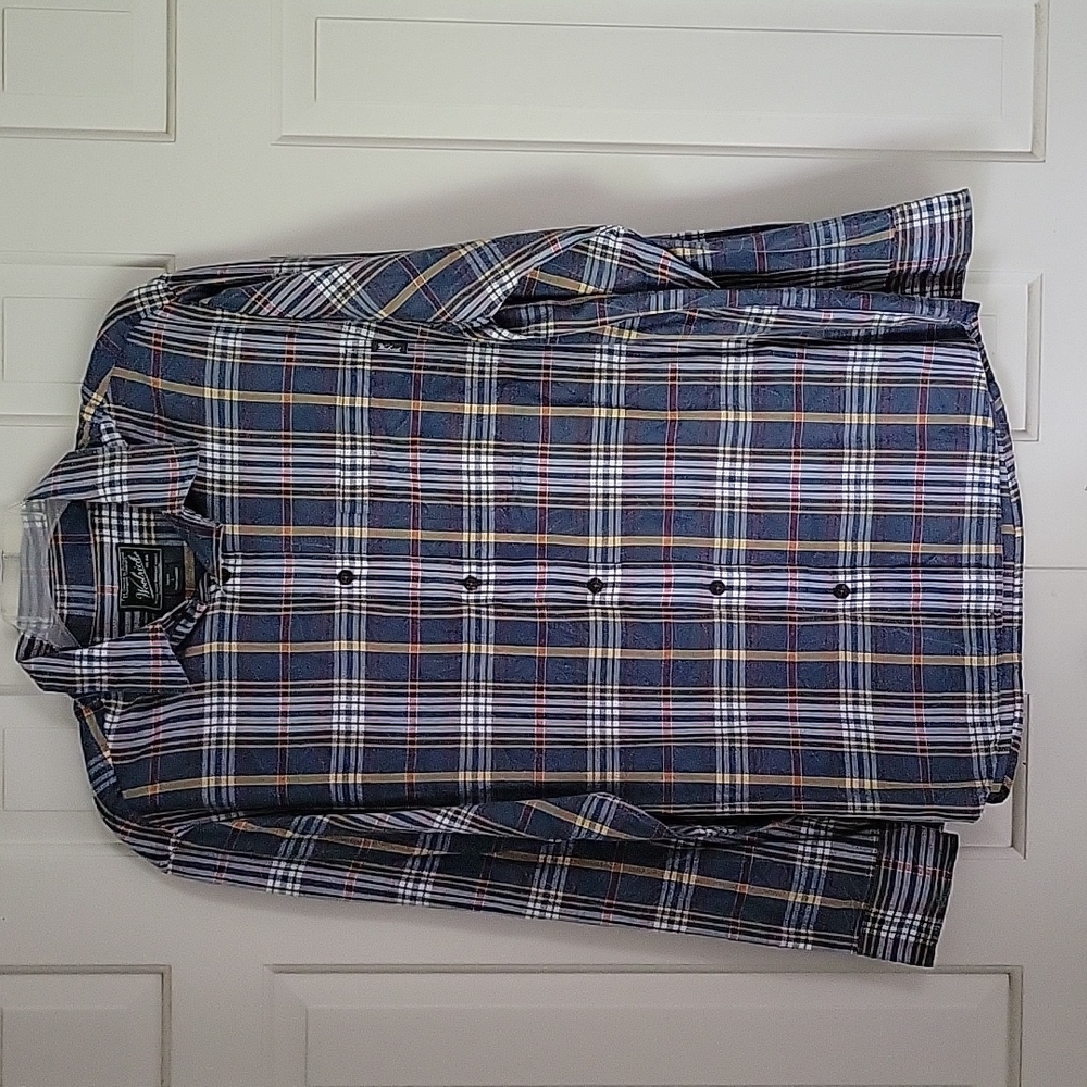 Woolrich men's plaid long sleeve shirt sz l